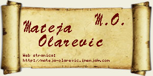 Mateja Olarević vizit kartica